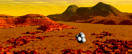 artist concept of landing on Mars