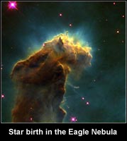 star birth in the Eagle Nebula