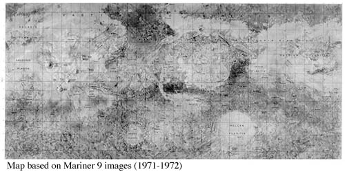map of Mars based on Mariner 9 images